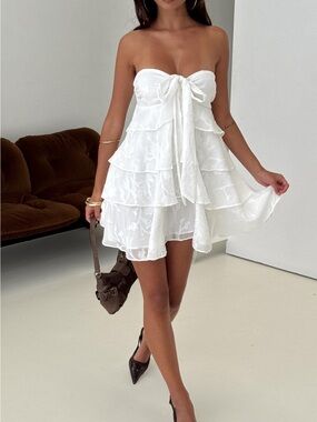 strapless open back dress Chanel Neoprene Mini Dress with Pearls – Vintage Grace